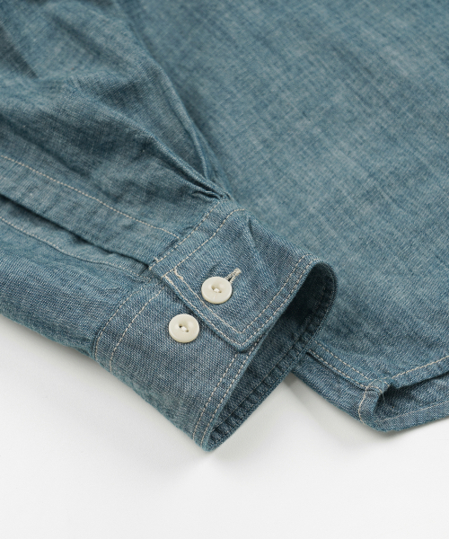 FRIZMWORKS(フリズムワークス)の「KUROKI CHAMBRAY HALF ZIP SHIRT _ WASHED BLUE(シャツ/ブラウス・メンズ・その他・SMALL/MEDIUM/LARGE/X-LARGE)」の7枚目の写真