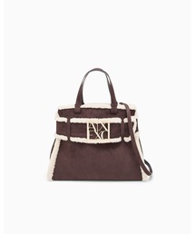 ARMANI EXCHANGE（アルマーニエクスチェンジ）の「【A|X アルマーニ エクスチェンジ】BOXロゴバックル ハンドバッグ（ハンドバッグ）」