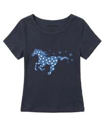 スターホース スリムフィット 半袖Tシャツ (ブルーチャコール)
