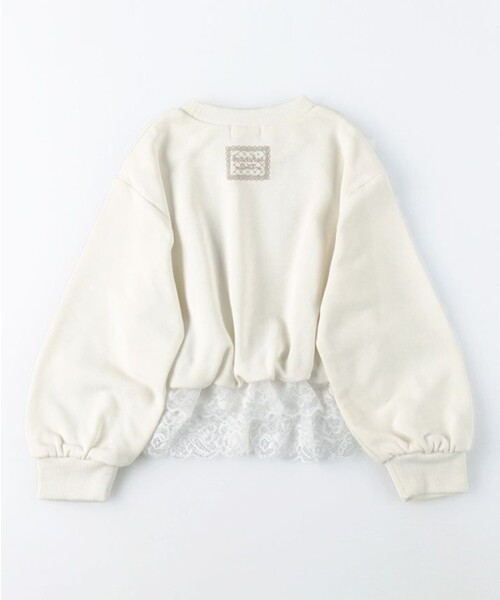 BRANSHES(ブランシェス)の「レースドッキングトレーナー(スウェット・キッズ・ピンク/ネイビー/ブラウン/アイボリー・100/110/130/150/120/140)」の19枚目の写真