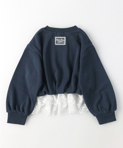 BRANSHES(ブランシェス)の「レースドッキングトレーナー(スウェット・キッズ・ピンク/ネイビー/ブラウン/アイボリー・100/110/130/150/120/140)」の21枚目の写真
