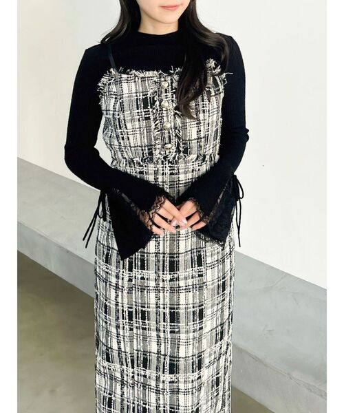 dazzlin（ダズリン）の「ショルダーリボンツイードワンピース（ワンピース・レディース・アイボリー/その他1・SMALL/MEDIUM）」の20枚目の写真