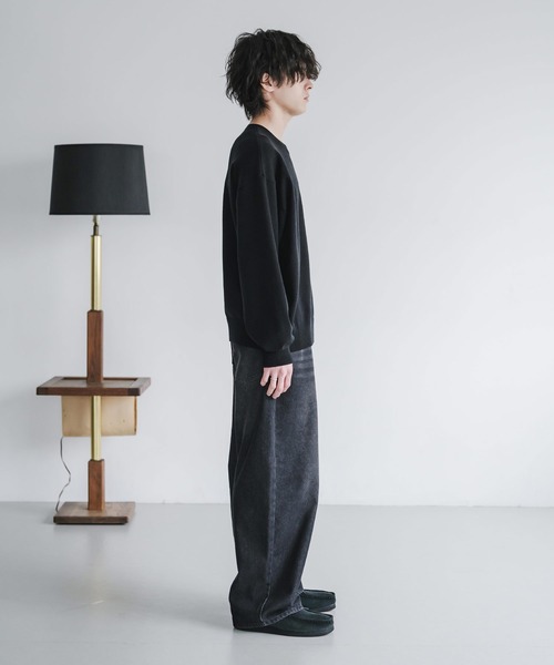 PENNEYS(ぺニーズ)の「PENNEYS ペニーズ 別注コラボ ワンポイントワッペンロゴ刺繍クルーネックハイゲージ長袖ニット(ニット/セーター・メンズ・ネイビー/ブラック/グレイッシュベージュ/チャコール/オフホワイト・L/XL/M)」の11枚目の写真