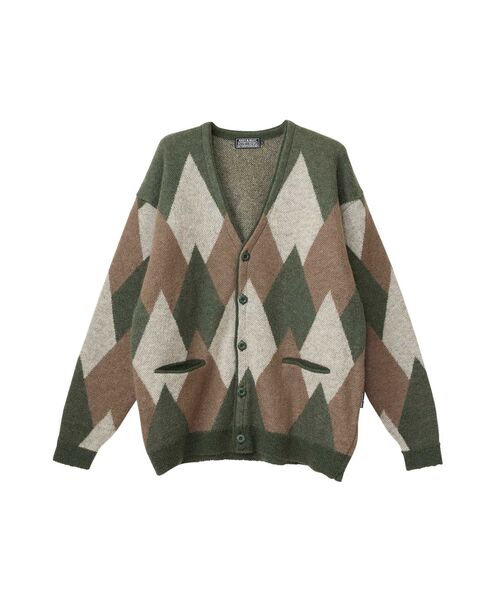 HYSTERIC GLAMOUR(ヒステリックグラマー)の「ARGYLEジャカード カーディガン(カーディガン/ボレロ・メンズ・レッド/ブラック/グリーン・X-LARGE/LARGE/MEDIUM/SMALL)」の3枚目の写真