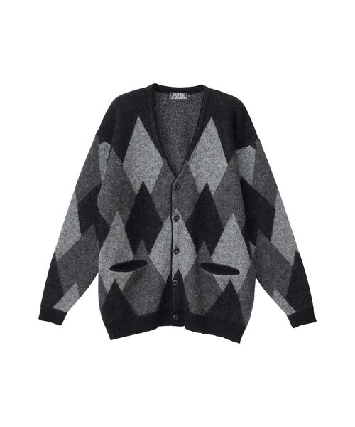 HYSTERIC GLAMOUR(ヒステリックグラマー)の「ARGYLEジャカード カーディガン(カーディガン/ボレロ・メンズ・レッド/ブラック/グリーン・X-LARGE/LARGE/MEDIUM/SMALL)」の2枚目の写真