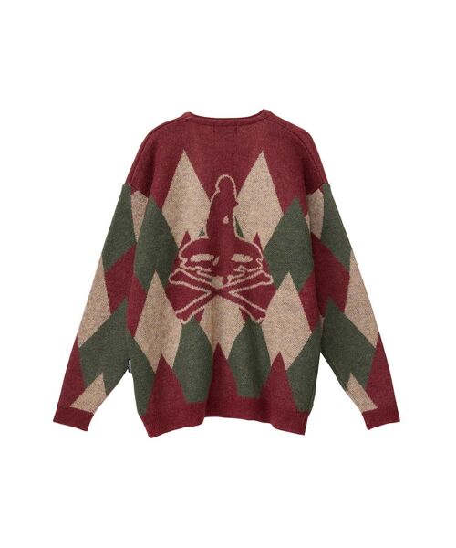 HYSTERIC GLAMOUR(ヒステリックグラマー)の「ARGYLEジャカード カーディガン(カーディガン/ボレロ・メンズ・レッド/ブラック/グリーン・X-LARGE/LARGE/MEDIUM/SMALL)」の4枚目の写真