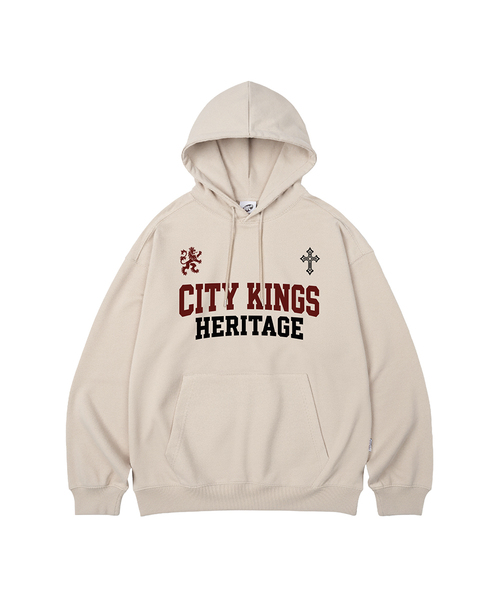 WILDROCK(ワイルドロック)の「CITY KINGS オーバーサイズパーカー_11 COL(パーカー・レディース・パープル/ブラウン/ピンク/バーガンディー/ネイビー/ダークグレー/ベージュ/ブルー/チャコール/アイボリー/ブラック・LARGE/SMALL/MEDIUM)」の6枚目の写真