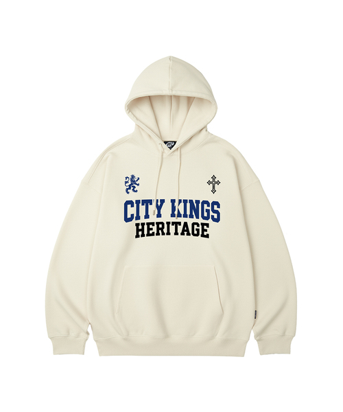 WILDROCK(ワイルドロック)の「CITY KINGS オーバーサイズパーカー_11 COL(パーカー・レディース・パープル/ブラウン/ピンク/バーガンディー/ネイビー/ダークグレー/ベージュ/ブルー/チャコール/アイボリー/ブラック・LARGE/SMALL/MEDIUM)」の2枚目の写真
