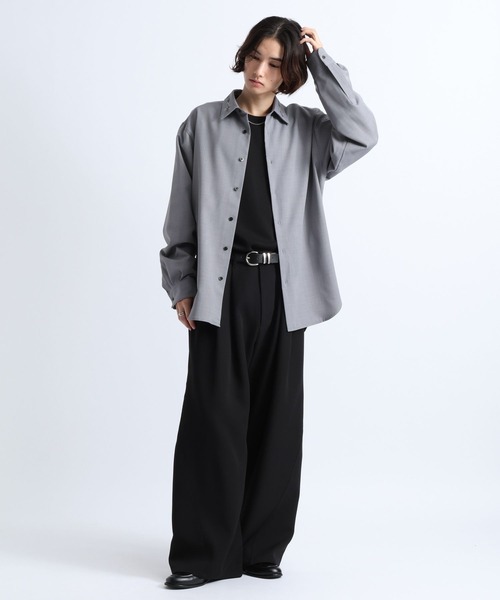 RAGEBLUE（レイジブルー）の「FLOWER EMBROIDERED COLLAR SHIRTS/襟フラワー刺繍シャツ（シャツ/ブラウス・メンズ・ホワイト/ブラック/グレー・MEDIUM/LARGE）」の19枚目の写真