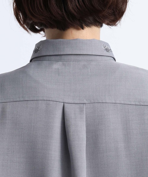 RAGEBLUE（レイジブルー）の「FLOWER EMBROIDERED COLLAR SHIRTS/襟フラワー刺繍シャツ（シャツ/ブラウス・メンズ・ホワイト/ブラック/グレー・MEDIUM/LARGE）」の12枚目の写真