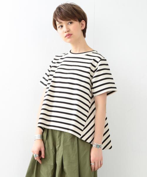 Ray BEAMS（レイビームス）の「▼【Ray BEAMS / バックフレア クルーネック Tシャツ】（Tシャツ/カットソー・レディース・オフホワイト/ブラック/その他1・ONE SIZE）」の7枚目の写真