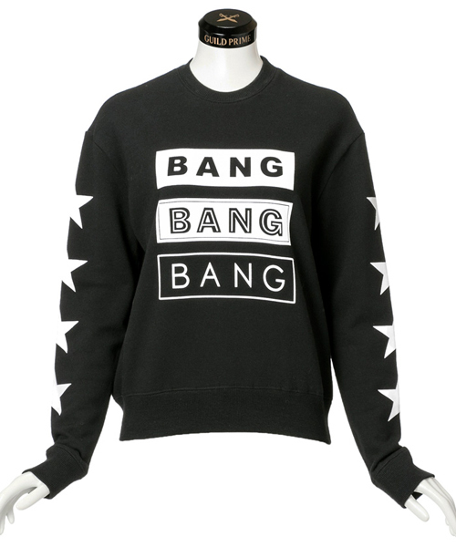 GUILD PRIME（ギルドプライム）の「【GUILD PRIME】WOMENS タイポグラフィーアームスタースウェット（スウェット・レディース・ホワイト/ピンク/ブラック・36/34）」の3枚目の写真