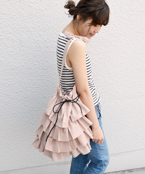 Khaju（カージュ）の「casselini: フリルトート（トートバッグ・レディース・ブラック/ピンク/ブラウン・ONE SIZE）」の3枚目の写真