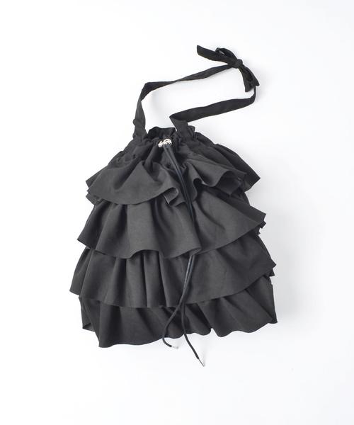 Khaju（カージュ）の「casselini: フリルトート（トートバッグ・レディース・ブラック/ピンク/ブラウン・ONE SIZE）」の4枚目の写真