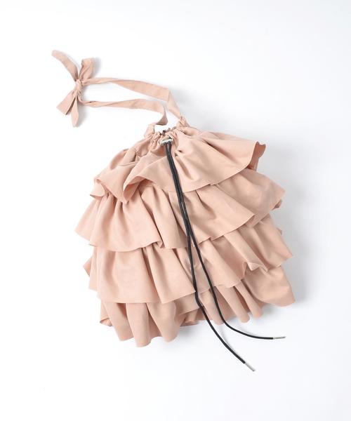 Khaju（カージュ）の「casselini: フリルトート（トートバッグ・レディース・ブラック/ピンク/ブラウン・ONE SIZE）」の6枚目の写真