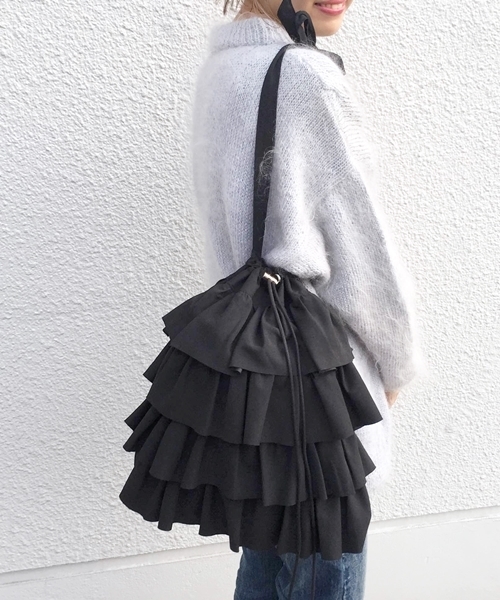 Khaju（カージュ）の「casselini: フリルトート（トートバッグ・レディース・ブラック/ピンク/ブラウン・ONE SIZE）」の17枚目の写真