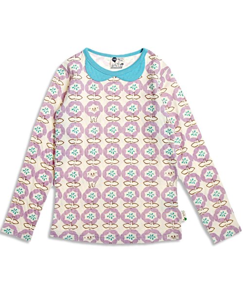 Petit jam(プチジャム)の「秋の3柄長袖Tシャツ(Tシャツ/カットソー・キッズ・ブルー/グレー/オレンジ/パープル/イエロー/ミント・95/110/130/100/120/80/90)」の1枚目の写真