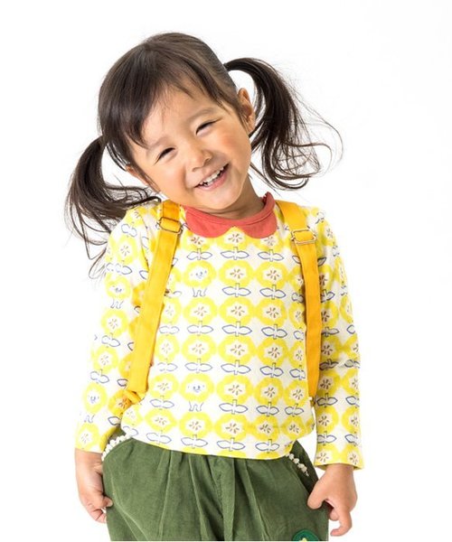 Petit jam(プチジャム)の「秋の3柄長袖Tシャツ(Tシャツ/カットソー・キッズ・ブルー/グレー/オレンジ/パープル/イエロー/ミント・95/110/130/100/120/80/90)」の5枚目の写真