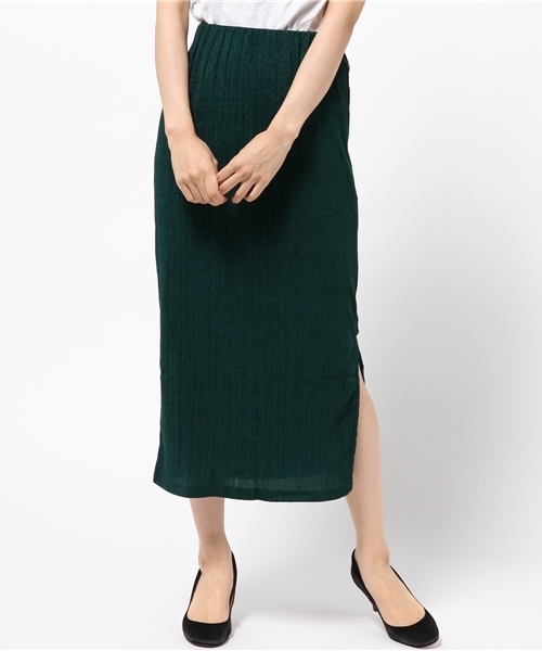 MOUSSY（マウジー）の「VELOUR PLEATS SKIRT J（スカート・レディース・ピンク/ブラック/ダークグリーン・FREE）」の11枚目の写真