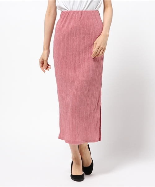 MOUSSY（マウジー）の「VELOUR PLEATS SKIRT J（スカート・レディース・ピンク/ブラック/ダークグリーン・FREE）」の12枚目の写真