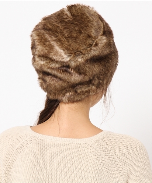 Heather（ヘザー）の「HE*ロシアンボウ　732055（ニットキャップ/ビーニー・レディース・ホワイト系その他/ブラウン系その他・ONE SIZE）」の4枚目の写真