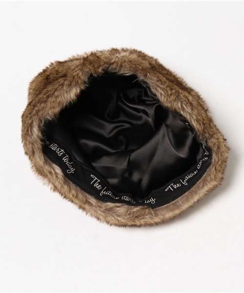 Heather（ヘザー）の「HE*ロシアンボウ　732055（ニットキャップ/ビーニー・レディース・ホワイト系その他/ブラウン系その他・ONE SIZE）」の5枚目の写真