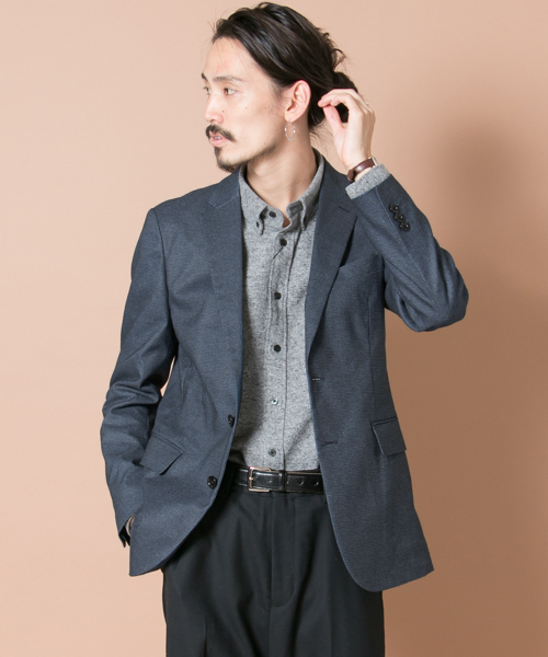 URBAN RESEARCH（アーバンリサーチ）の「URBAN RESEARCH プリントトラベルJKT（テーラードジャケット・メンズ・グレー系その他/ブルー系その他・LARGE/MEDIUM）」の2枚目の写真