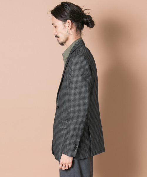 URBAN RESEARCH（アーバンリサーチ）の「URBAN RESEARCH プリントトラベルJKT（テーラードジャケット・メンズ・グレー系その他/ブルー系その他・LARGE/MEDIUM）」の4枚目の写真