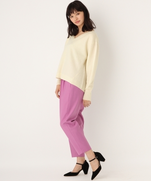 A part by（アパートバイ）の「12GWアッシュクVPOLS　738749 （ニット/セーター・レディース・グレー/ブラック/ホワイト/キャメル/ピンク・FREE）」の6枚目の写真