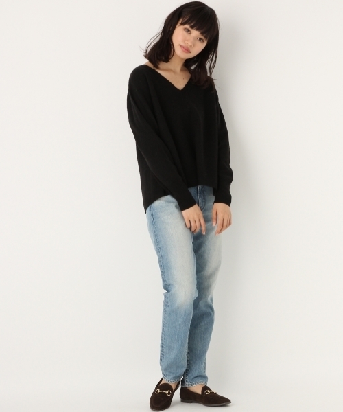 A part by（アパートバイ）の「12GWアッシュクVPOLS　738749 （ニット/セーター・レディース・グレー/ブラック/ホワイト/キャメル/ピンク・FREE）」の7枚目の写真