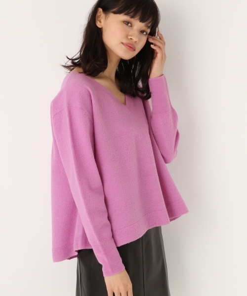 A part by（アパートバイ）の「12GWアッシュクVPOLS　738749 （ニット/セーター・レディース・グレー/ブラック/ホワイト/キャメル/ピンク・FREE）」の10枚目の写真