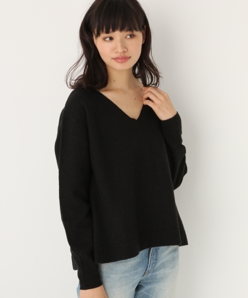 A part by（アパートバイ）の「12GWアッシュクVPOLS　738749 （ニット/セーター・レディース・グレー/ブラック/ホワイト/キャメル/ピンク・FREE）」の21枚目の写真