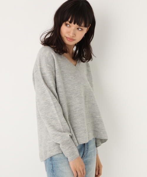 A part by（アパートバイ）の「12GWアッシュクVPOLS　738749 （ニット/セーター・レディース・グレー/ブラック/ホワイト/キャメル/ピンク・FREE）」の20枚目の写真