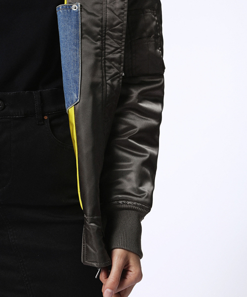 DIESEL(ディーゼル)の「00SVJE0TANV(ブルゾン・レディース・カーキオリーブ/ブラック/バーガンディー・SMALL/XX-SMALL/X-SMALL/MEDIUM/LARGE)」の12枚目の写真