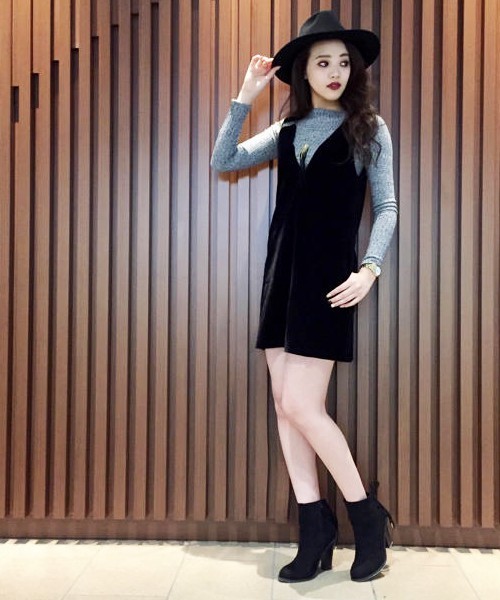 Egoist エゴイスト の リングショルダーベロアワンピース ワンピース Wear