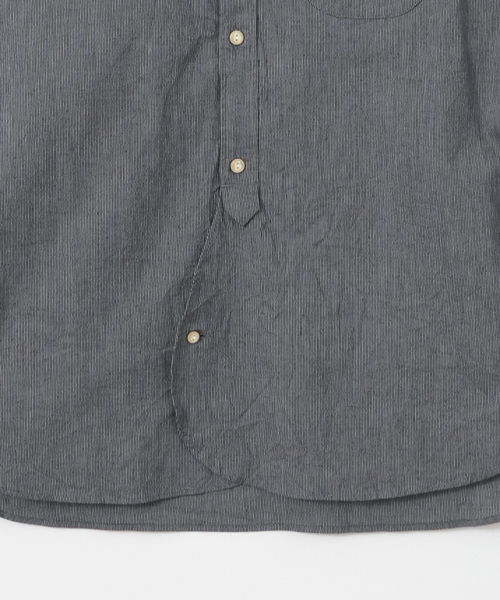 WORK NOT WORK URBAN RESEARCH（ワークノットワークアーバンリサーチ）の「WORK NOT WORK INDIGO STRIPE GRANDAD SH（シャツ/ブラウス・メンズ・インディゴブルー/ブラック・LARGE/SMALL/MEDIUM）」の12枚目の写真