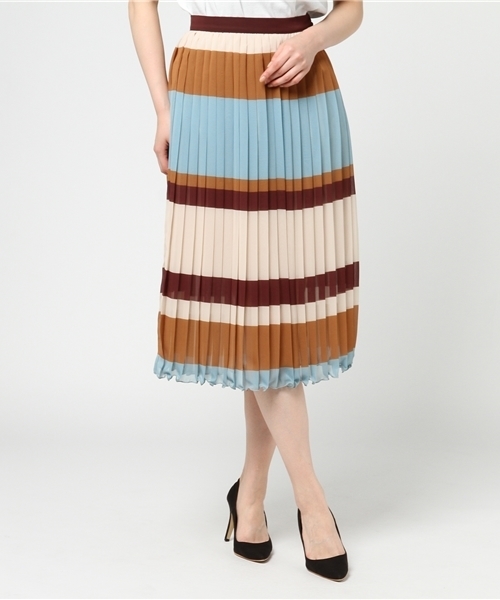 Cheek チーク の マルチボーダープリーツスカート スカート Wear