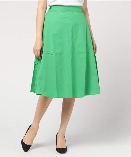 Re:EDIT（リエディ）の「[大人の夏フレア。]コットン100％バックゴムフレアスカートボトムス/スカート/ロング・マキシ丈（76cm～）[リエディ]（スカート・レディース・グリーン/マスタード/ブルー/ブラック・LARGE/MEDIUM）」の12枚目の写真