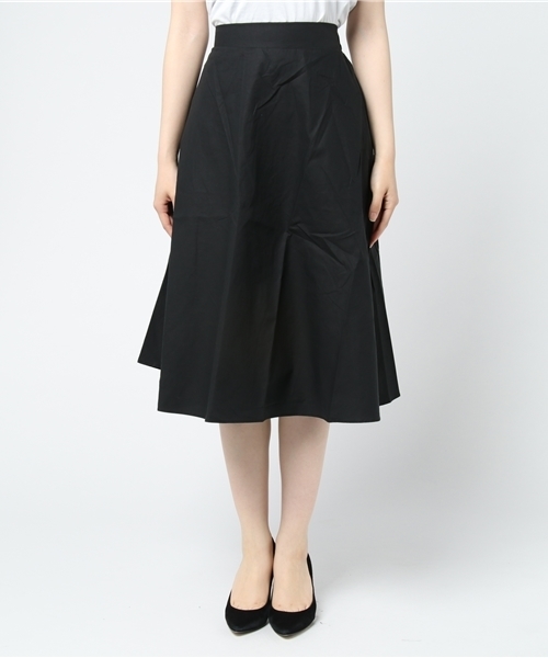 Re:EDIT（リエディ）の「[大人の夏フレア。]コットン100％バックゴムフレアスカートボトムス/スカート/ロング・マキシ丈（76cm～）[リエディ]（スカート・レディース・グリーン/マスタード/ブルー/ブラック・LARGE/MEDIUM）」の5枚目の写真