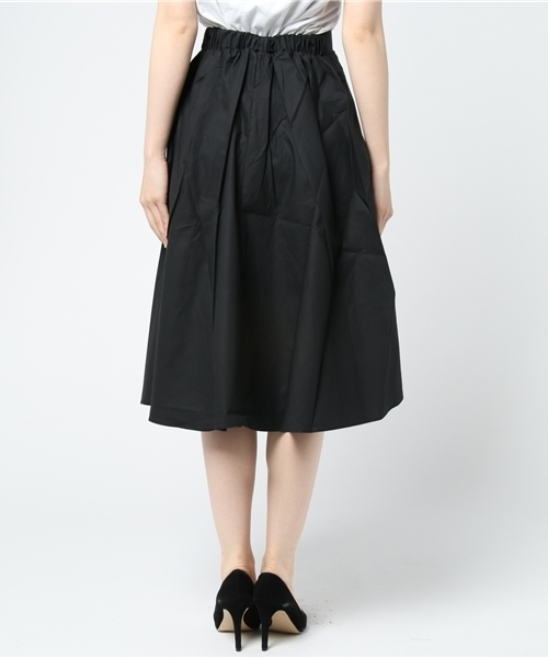 Re:EDIT（リエディ）の「[大人の夏フレア。]コットン100％バックゴムフレアスカートボトムス/スカート/ロング・マキシ丈（76cm～）[リエディ]（スカート・レディース・グリーン/マスタード/ブルー/ブラック・LARGE/MEDIUM）」の7枚目の写真