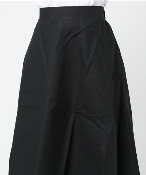 Re:EDIT（リエディ）の「[大人の夏フレア。]コットン100％バックゴムフレアスカートボトムス/スカート/ロング・マキシ丈（76cm～）[リエディ]（スカート・レディース・グリーン/マスタード/ブルー/ブラック・LARGE/MEDIUM）」の8枚目の写真