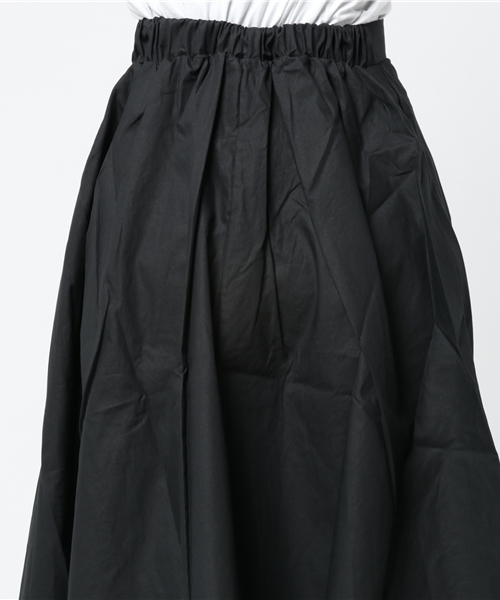 Re:EDIT（リエディ）の「[大人の夏フレア。]コットン100％バックゴムフレアスカートボトムス/スカート/ロング・マキシ丈（76cm～）[リエディ]（スカート・レディース・グリーン/マスタード/ブルー/ブラック・LARGE/MEDIUM）」の9枚目の写真