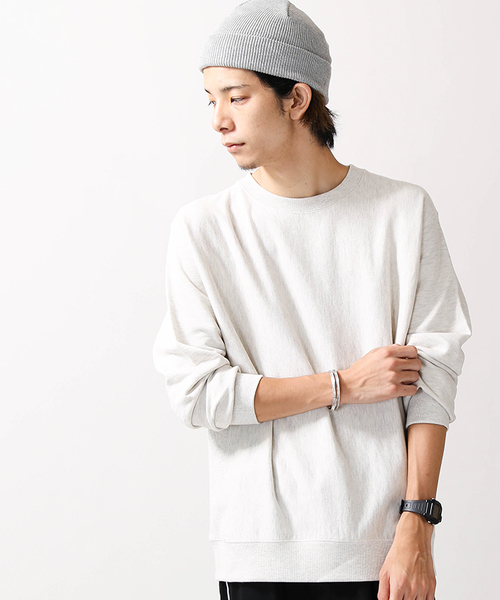 WEGO(ウィゴー)の「WEGO/サイドリブ裏毛プルオーバー(スウェット・メンズ・ホワイト/ブラック/ネイビー/オートミール/杢グレー/ワイン・SMALL/MEDIUM/LARGE)」の4枚目の写真