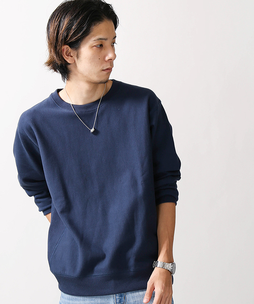 WEGO(ウィゴー)の「WEGO/サイドリブ裏毛プルオーバー(スウェット・メンズ・ホワイト/ブラック/ネイビー/オートミール/杢グレー/ワイン・SMALL/MEDIUM/LARGE)」の5枚目の写真