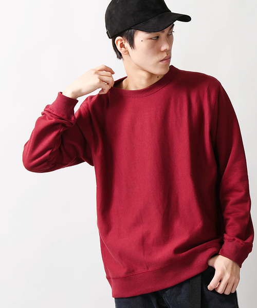 WEGO(ウィゴー)の「WEGO/サイドリブ裏毛プルオーバー(スウェット・メンズ・ホワイト/ブラック/ネイビー/オートミール/杢グレー/ワイン・SMALL/MEDIUM/LARGE)」の6枚目の写真