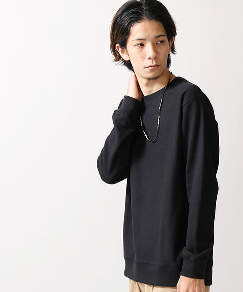 WEGO(ウィゴー)の「WEGO/サイドリブ裏毛プルオーバー(スウェット・メンズ・ホワイト/ブラック/ネイビー/オートミール/杢グレー/ワイン・SMALL/MEDIUM/LARGE)」の1枚目の写真