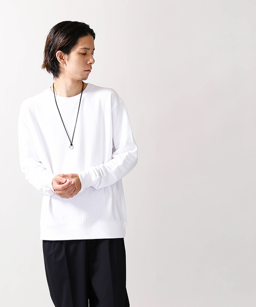 WEGO(ウィゴー)の「WEGO/サイドリブ裏毛プルオーバー(スウェット・メンズ・ホワイト/ブラック/ネイビー/オートミール/杢グレー/ワイン・SMALL/MEDIUM/LARGE)」の16枚目の写真