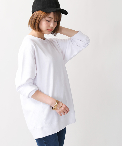 WEGO(ウィゴー)の「WEGO/サイドリブ裏毛プルオーバー(スウェット・メンズ・ホワイト/ブラック/ネイビー/オートミール/杢グレー/ワイン・SMALL/MEDIUM/LARGE)」の13枚目の写真