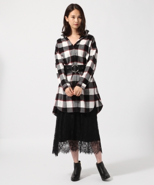 GLOBAL WORK(グローバルワーク)の「ソフトフランネルワンピース/762670(ワンピース・レディース・ブラック/ネイビー/レッド/イエロー/ブルー・MEDIUM/LARGE)」の6枚目の写真