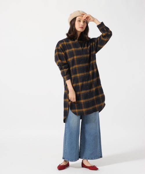 GLOBAL WORK(グローバルワーク)の「ソフトフランネルワンピース/762670(ワンピース・レディース・ブラック/ネイビー/レッド/イエロー/ブルー・MEDIUM/LARGE)」の9枚目の写真